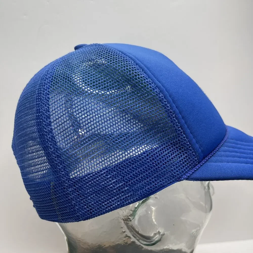 VTG Village of‎ Vinton Texas Snapback Hat Blue Trucker Cap Mesh Rope Foam Front